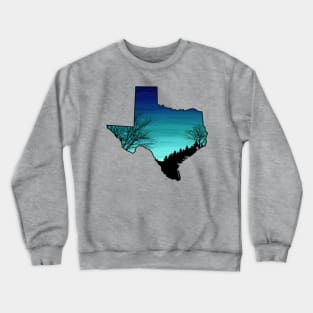 Texas piney woods at night Crewneck Sweatshirt